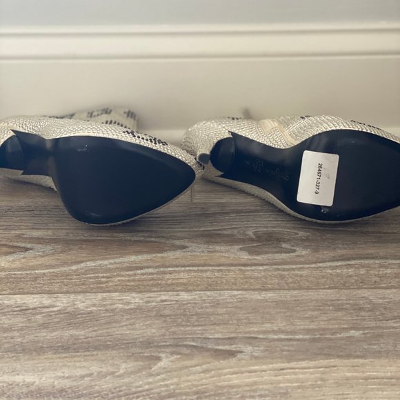 Report Signature Black & White Crystal Stud Bootie - Picture 6 of 7